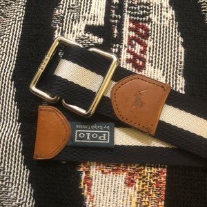 Polo by Ralph Lauren White & Navy Belt 🔥